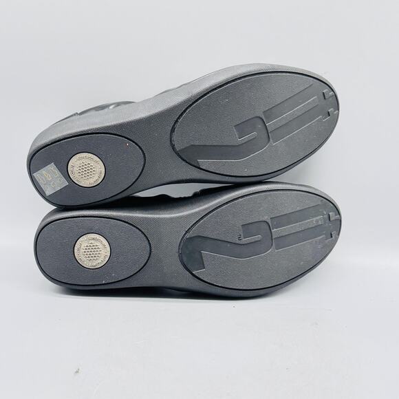 FitFlop Shoes Women 10 Black Patent Leather F-Pop Slip On Ballet Flats Comfort - Picture 9 of 12